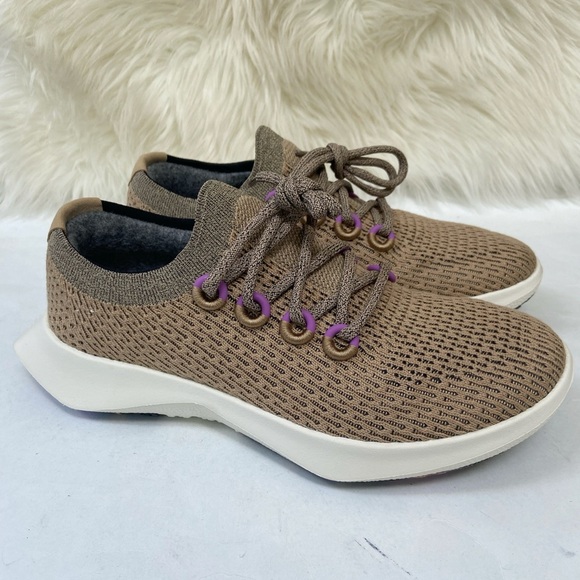 ALLBIRDS LIMITED EDITION:Hazy Beige/Lux Purple (White Sole) Tree Dasher 2 W9.5 - Picture 5 of 12